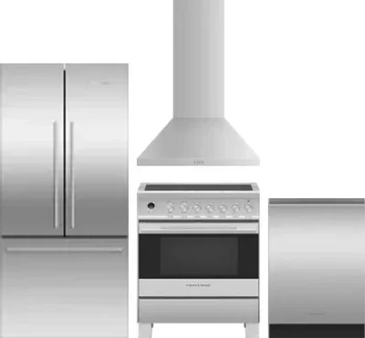 4 Piece Package Includes Refrigerator, Range, Hood And Dishwasher